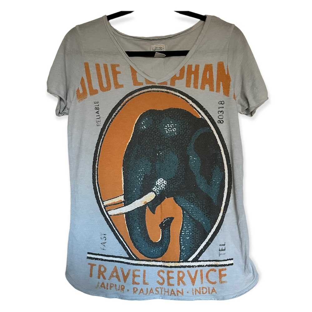 Lucky Brand Short Sleeve Tee Jaipur Print Sz L